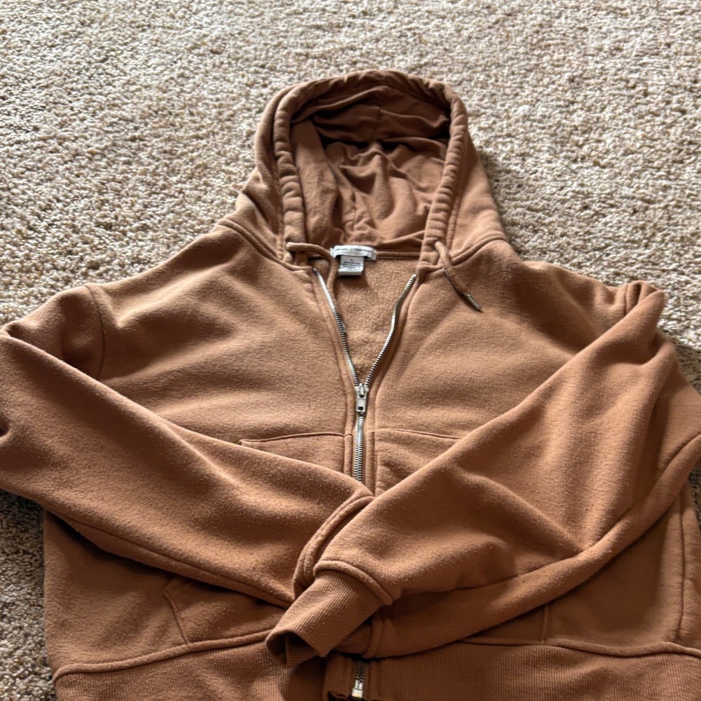 Together Tan Zip-Up Hoodie